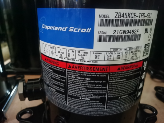 شراء ضاغط كوبلاند 3 مراحل للتبريد 12HP 121000BTU ZP143KCE-TFD لون أسود online manufacture
