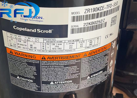 شراء 15HP إمرسون كوبلاند ضاغط الدردشة ZR190KCE-TFD-550 ZR سلسلة R410a online manufacture