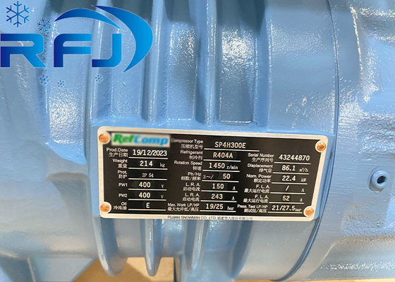 شراء المبرد R404a 22.4kw SP4H300E ضاغط المسمار 30HP للتخزين البارد online manufacture
