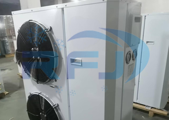 شراء وحدة مربع المروحة المزدوجة وحدة التكثيف المتوسطة عالية درجة الحرارة R404A R22 online manufacture