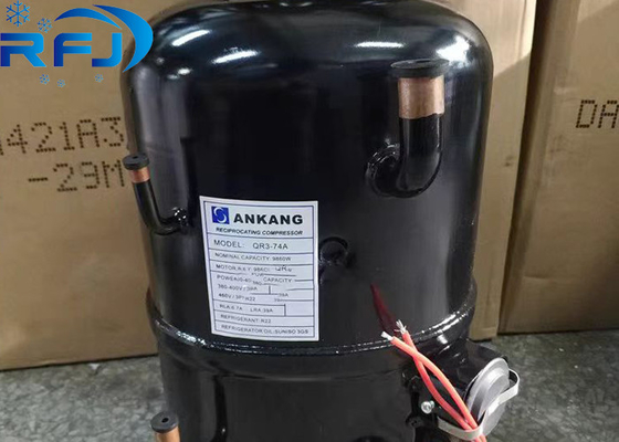 3.5 HP R404a QR3-74A ضاغط التبريد المكبس الهرمتيكي أنكانغ لتطبيقات 220-380V 3PH 50Hz أو 380-460V 60Hz