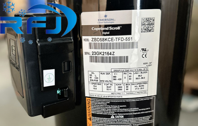 مضغوط التبريد من سلسلة ZBD Copeland 8HP ZBD58KCE-TFD-551 1